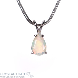 Sterling Silver Pendants: Ethiopian Opal Faceted Pendant