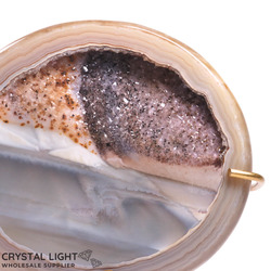 Display Pieces on Stand: Agate Geode on Stand