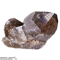 Natural Points: Golden Rutilated Lodolite Natural Twin Point