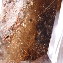 Display Pieces on Stand: Large Rutilated Lodolite Point on Stand