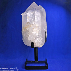 Display Pieces on Stand: Penetrated Double Terminated Quartz Point