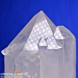 Display Pieces on Stand: Penetrated Double Terminated Quartz Point