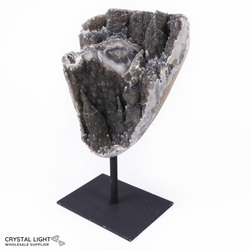 Display Pieces on Stand: Black Amethyst Druse On Stand