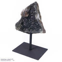 Display Pieces on Stand: Black Amethyst Druse On Stand