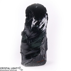 Rough Cut Bases: Black Obsidian Rough Cut Base