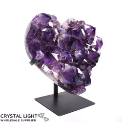 Display Pieces on Stand: Amethyst Heart on Stand