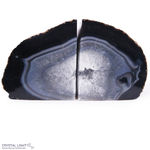Black Agate & Quartz Bookends