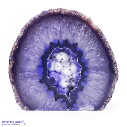 Agate Geodes: Purple Agate Cut Base Large