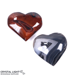 Hearts: Banded Agate Heart Lot