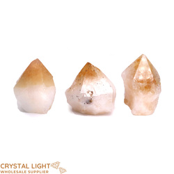 Natural Points: Citrine Natural Cut Base Point Lot