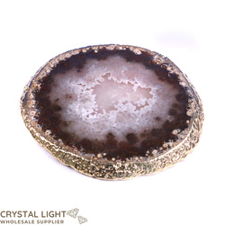 Coasters: Agate Coaster (Gold Trim)
