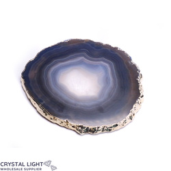Coasters: Agate Coaster (Gold Trim)