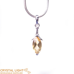 Sterling Silver Pendants: Citrine Pendant