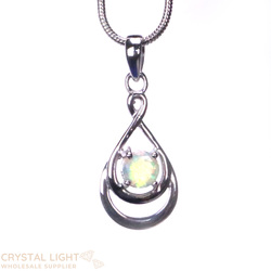 Sterling Silver Pendants: Ethiopian Opal Double Drop Pendant