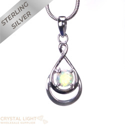 Sterling Silver Pendants: Ethiopian Opal Double Drop Pendant