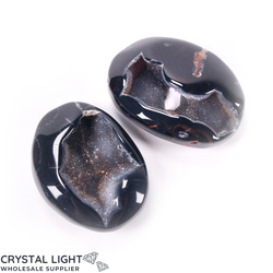 Soapstones & Palmstone Lots: Agate Druse Palmstone Lot