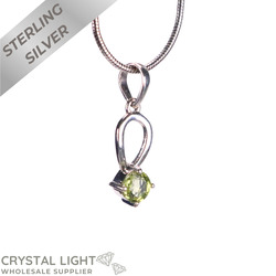 Sterling Silver Pendants: Peridot Loop Pendant