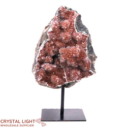 Display Pieces on Stand: Red Amethyst Druse on Stand
