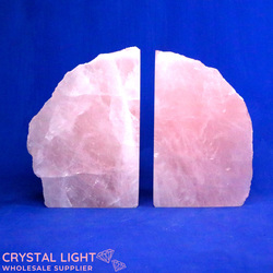 Bookends: Rose Quartz Bookends