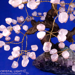 Medium Trees: Rose Quartz Druse Tree (Single)