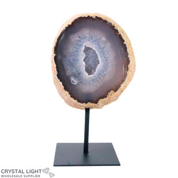 Display Pieces on Stand: Agate Geode on Stand