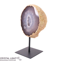 Display Pieces on Stand: Agate Geode on Stand