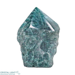 Cut Base Points: Green Apatite Cut Base Point