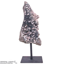 Display Pieces on Stand: Black Amethyst Druse On Stand