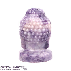 Buddhas: Lepidolite Buddha Head (Single)