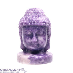 Buddhas: Lepidolite Buddha Head (Single)