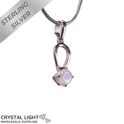 Sterling Silver Pendants: Moonstone Loop Pendant