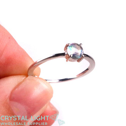 Sterling Silver Rings: Mystic Quartz Round Ring
