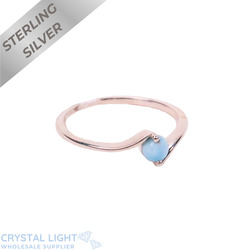 Sterling Silver Rings: Larimar Bypass Ring