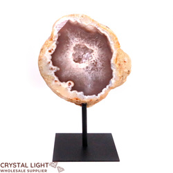 Display Pieces on Stand: Agate Geode on Stand