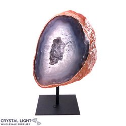 Display Pieces on Stand: Agate Geode on Stand