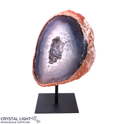 Display Pieces on Stand: Agate Geode on Stand