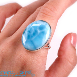 Sterling Silver Rings: Larimar Ring