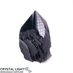 Cut Base Points: Black Obsidian Cut Base Point