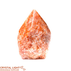 Cut Base Points: Orange Orchid Calcite Cut Base Point