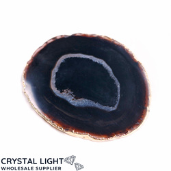 Coasters: Agate Coaster (Gold Trim)