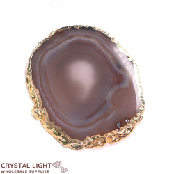 Coasters: Agate Coaster (Gold Trim)