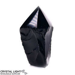 Cut Base Points: Black Obsidian Cut Base Point