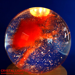 Sphere Lamps: Strawberry Obsidian Sphere on LED Stand