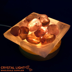 USB Light Stands: Decor Bowl Lamp - Amethyst