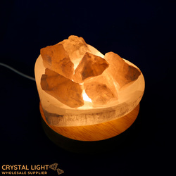 USB Light Stands: Decor Heart Bowl Lamp - Rose Quartz