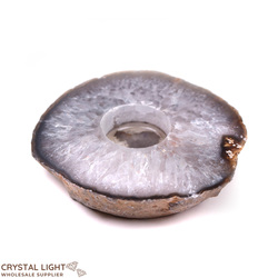 Candle Holders: Agate Flat Candle Holder