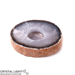 Candle Holders: Agate Flat Candle Holder
