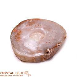 Candle Holders: Agate Flat Candle Holder