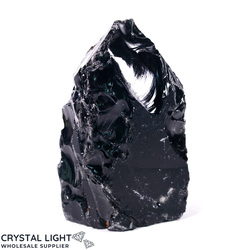 Rough Cut Bases: Black Obsidian Rough Cut base