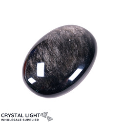 Soapstones & Palmstones Single Listings: Silversheen Obsidian Palmstone
